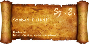 Szabad Enikő névjegykártya